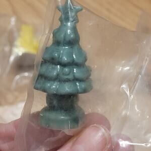 Vntg Miniature Wade Figurines Lot 4 Christmas Tree Sandcastle Leprechaun Rabbit